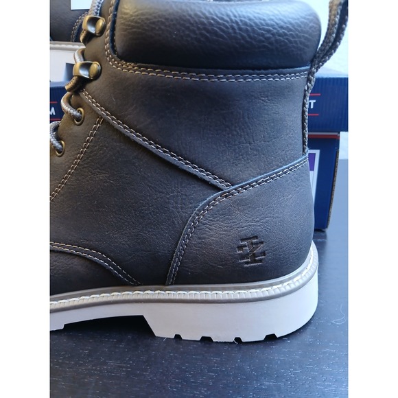 IZOD Miles Mens Brown Moc Toe Lace Up Boots Memory Foam 1917427 Size 10 NEW main image 11